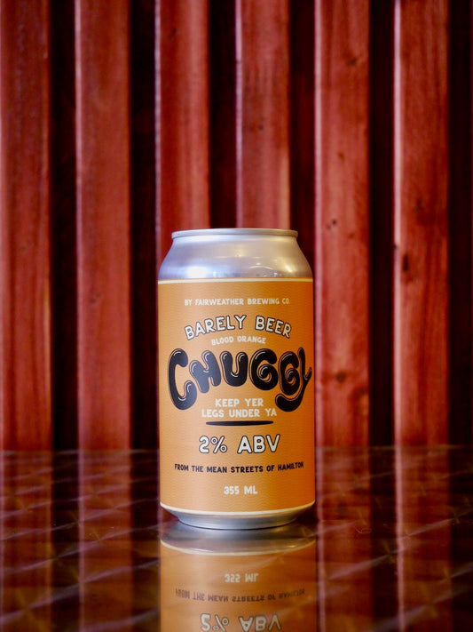 Chuggy, Blood Orange Barely Beer.